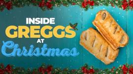 Inside Greggs at Christmas